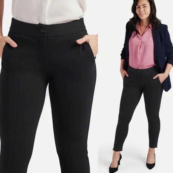 betabrand cigarette pants Betabrand Pants & Jumpsuits | Betabrand Skinny-Leg | Cigarette Dress Pant Yoga Pants | Color: Black | Size: Xsp